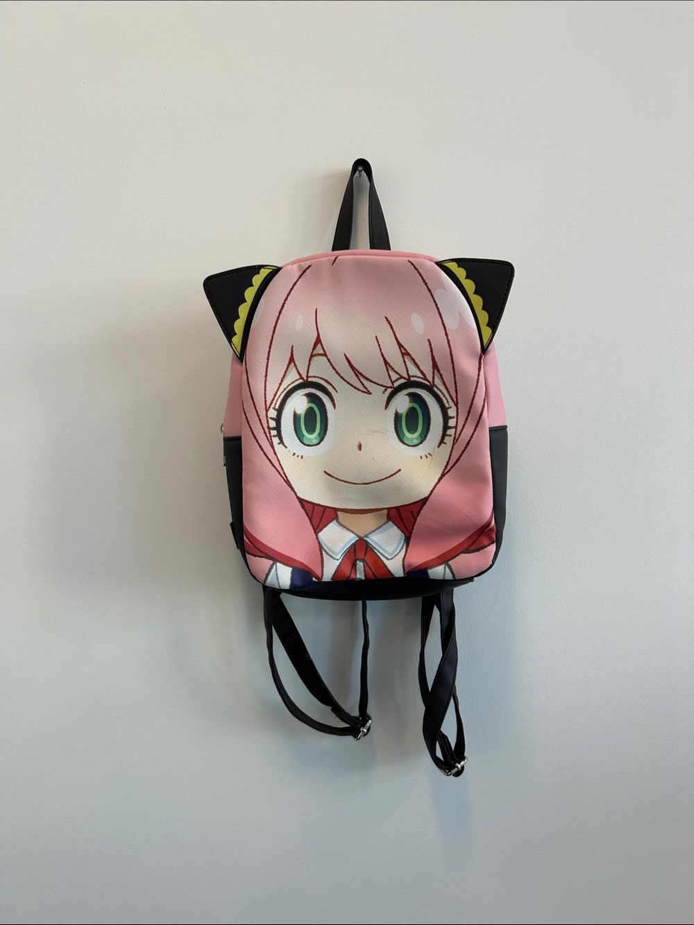 Pink Anime Character Cat-Ear Backpack